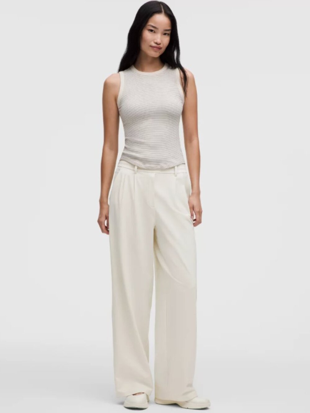 lululemon athletica Cream Wide-Leg Trousers